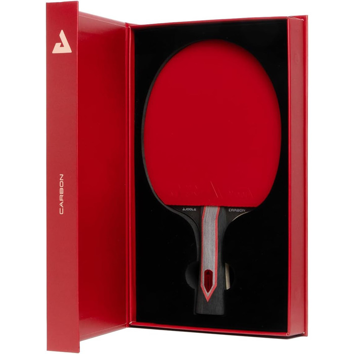 JOOLA Настільний тенісний ракетка RED Carbon PRO з карбоновим шаром, мікроновими накладками та магнітною коробкою, професійна