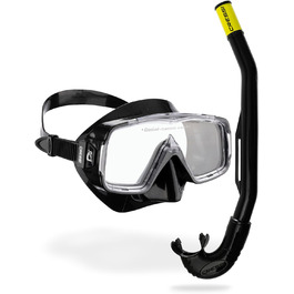 Маска для підводного плавання Sirena Snorkel Iceland 2.0, One Size, унісекс чорний/чорний, 2.0 -