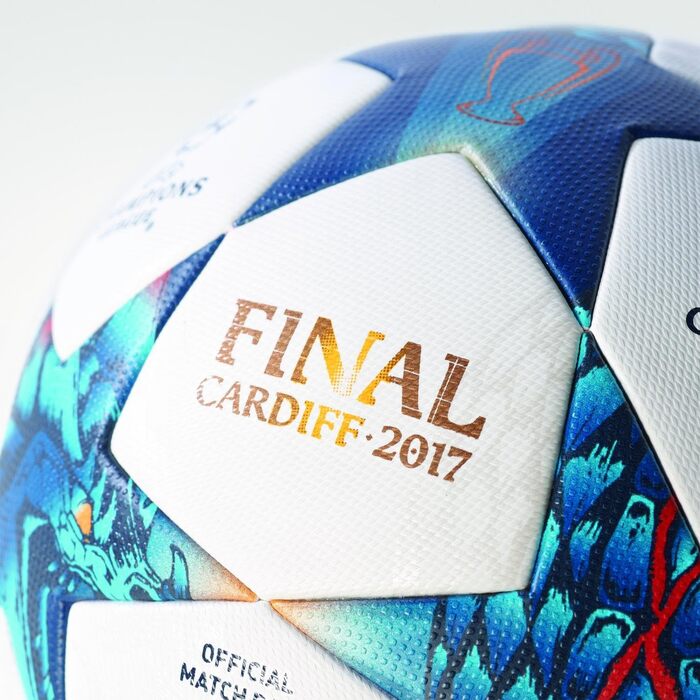 Футбольний м'яч adidas Finale Cardiff для дорослих, біло-синій, розмір 5