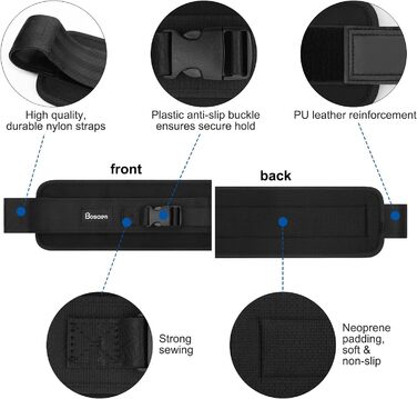 Пояс тяги стегнами Bosaen, пояс з гантелями з нековзною підкладкою товщиною 6,5 мм для безпеки та скидання тиску, пояс Booty з більшим навантаженням, простий у використанні з гантелями, гирями