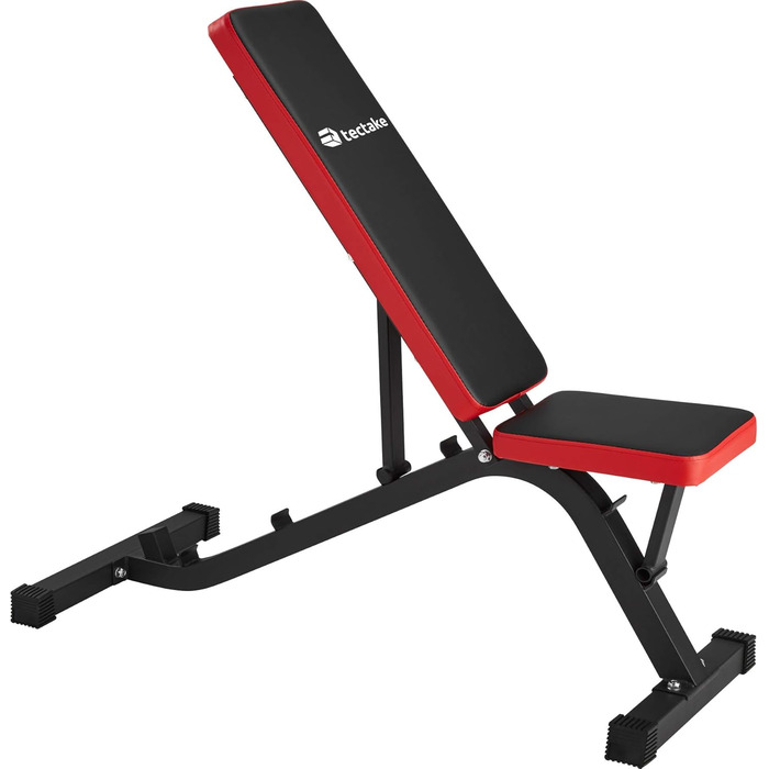 Похила лава Tectake Weight Bench зі швидким регулюванням Задня полиця в 4 напрямках, сидіння в 2 напрямках регулюється (ДхШхВ) 116 x 51 x 122 см