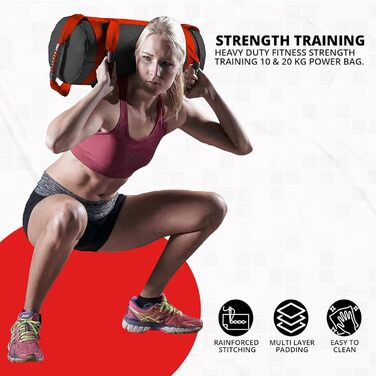 Груша MaxStrength з наповнювачем 10 кг, кросфіт/ММА, чорна/червона