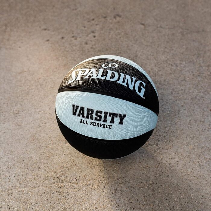 Відкритий баскетбольний м'яч Spalding Varsity Intermediate розмір 6, 28.5 (офіційний розмір 7, 29.5', світло-блакитний / чорний)