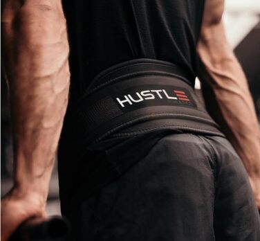 Пояс для занурення Hustle Athletics для важкої атлетики - Професійний пояс з ланцюгом і карабінами XL - з надзвичайно зручною поролоновою підкладкою - Обтяжений пояс для підтягувань, віджимань і віджимань