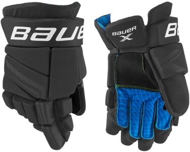 Рукавички для хокею Bauer S21 X Jr. чорн/білі 11