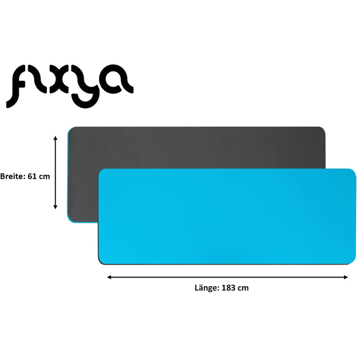 Тренувальний килимок для йоги FLXYA TPE без фталатів 183 x 61 x 0,6 см, опціонально з NBR Yoga Pad 25 x 61 x 1,5 см, не ковзає, подушки для фітнесу подушка для коліна подушка для йоги килимок для спорту Пілатес малий ремінь для перенесення світло-блакитни