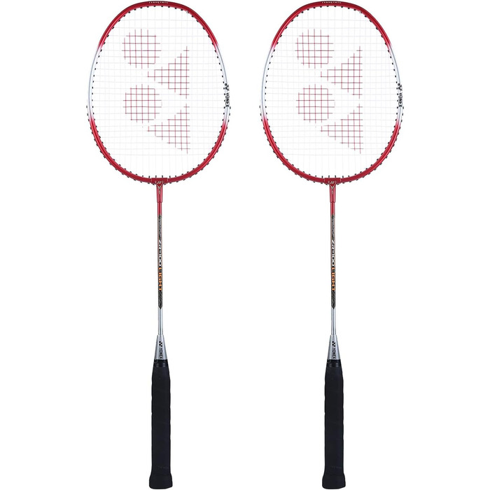 Ракетка Yonex ZR 100, набір 2 шт., алюміній, з рукавом, червона