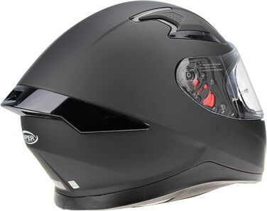 Мотоциклетний шолом ViPER RSV95 повнолицевий, сертифікований ECE ACU, з сонцезахисним візором, для чоловіків і жінок, матовий чорний, розмір L