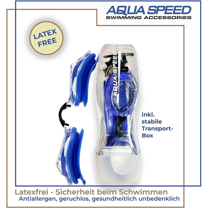 Окуляри для плавання Aqua Speed за рецептом - LUMINA - Діоптрії для дорослих з короткозорістю ліва та права лінзи індивідуально підбираються відповідно до ваших побажань (3rd Lumina / синій / незатонований)