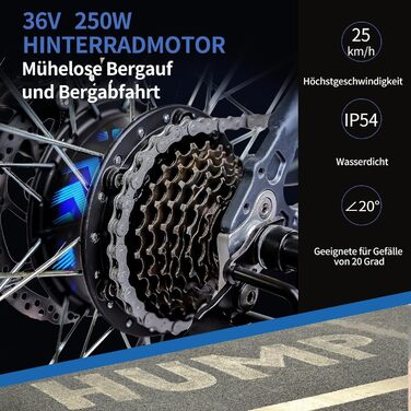 Електровелосипед MYATU 26', 36В, 250Вт, Shimano 21 швидк., чорний