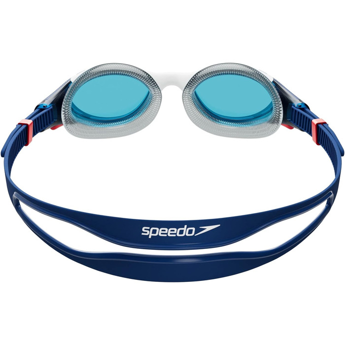 Окуляри для плавання Speedo Unisex Окуляри для плавання Biofuse 2.0 Окуляри для плавання Biofuse 2.0 (упаковка з ук) (один розмір, амонітовий синій/білий/червоний/синій)