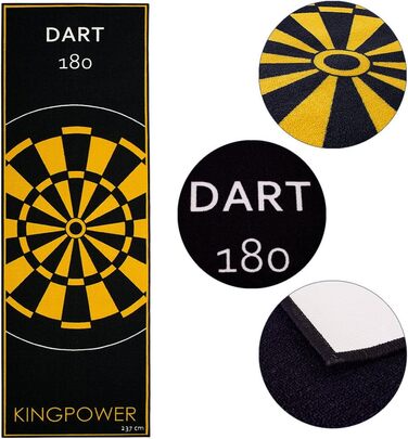 Аксесуари для дротиків Kingpower Dart Oche Mat жовтий 237x80 см