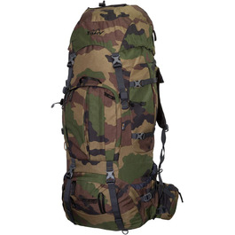 Туристичний рюкзак Tashev Outdoors 100+20 л, камуфляж, для жінок і чоловіків, фронтальний і верхній завантаження, з дощовиком, вироблено в ЄС