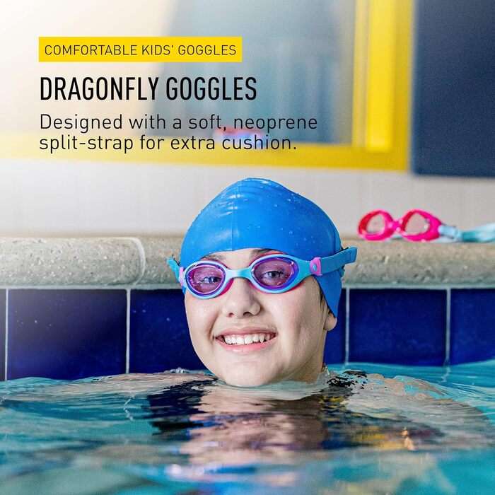 Дитячі окуляри для плавання Finis Unisex Kids Dragonflies (один розмір, рукав)