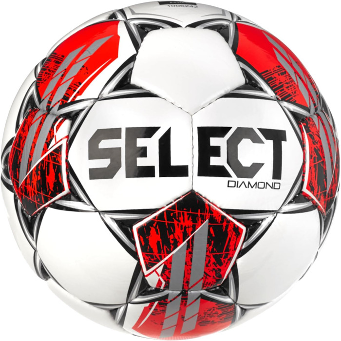 М'яч для футболу Select Diamond FIFA Basic V23, розмір 4, біло-червоний-чорний, унісекс