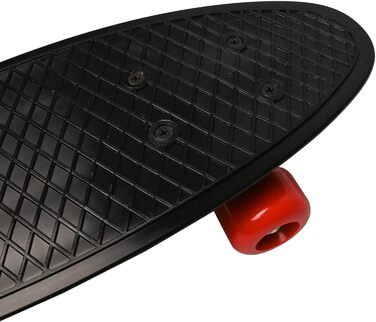 Чорний пластиковий скейтборд M.Y X-SKATE Complete 55,9 см для початківців, ретро скейтборд для дітей, підлітків та дорослих, вафельний стиль, кулькові підшипники ABEC 7 для трюків та круїзів