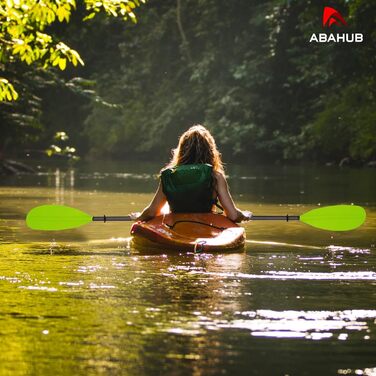 Весло Abahub Carbon регульоване з повідцем, зелене, 220-240см