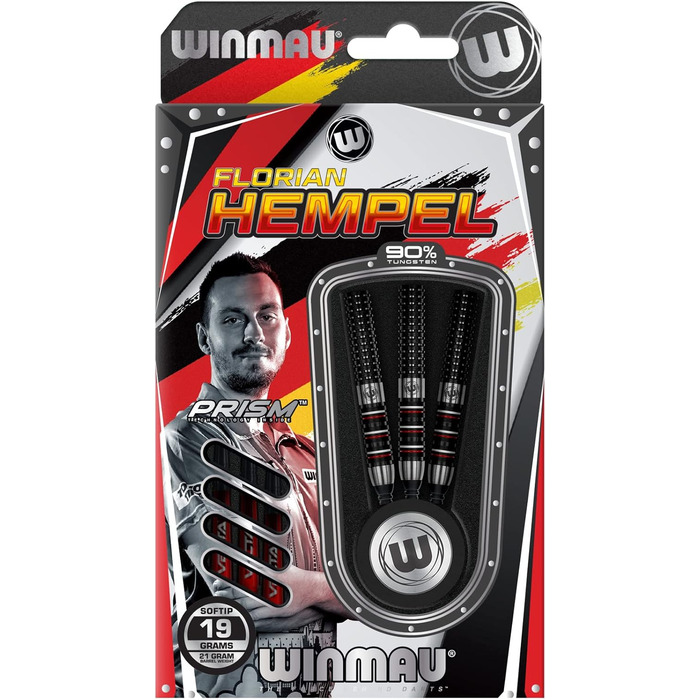 Дротики WINMAU Soft FloHempel 21г NT90 Чорний