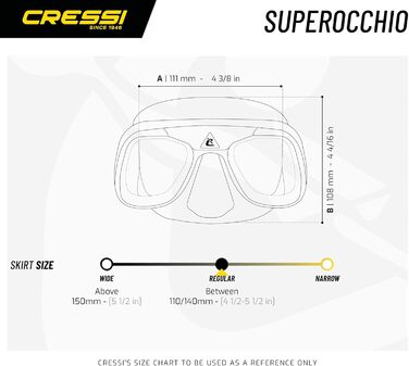 Маска для фрідайвінгу Cressi Superocchio One size Black