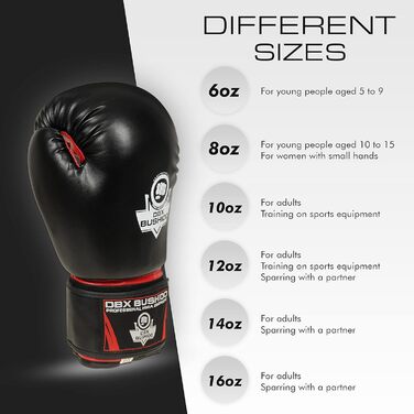 Боксерські рукавички DBX BUSHIDO SPORT ARB-407a для чоловіків, 8–16oz, для боксу і кікбоксингу