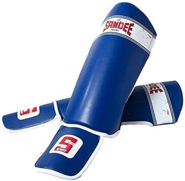 Щитки Sandee Muay Thai для дорослих - сині, розмір L-XL