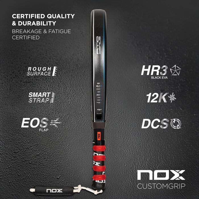 Падель ракетка Nox AT10 Genius 12K Agustín Tapia 2024, карбон, преміум