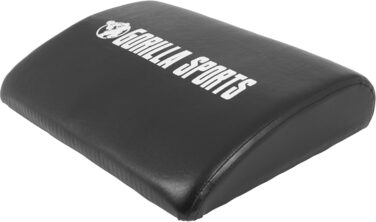GORILLA SPORTS® Мат для преса 38x27,5x7 см, екошкіра, чорний — абмат, підкладка для скручувань, тренажер для пресу