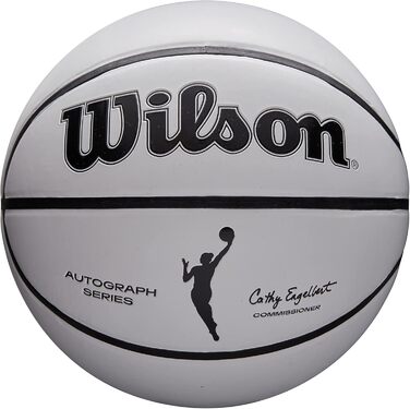 Жіночі баскетбольні м'ячі WILSON WNBA Commemorative Series, офіційні баскетбольні м'ячі та розміри (розмір 6 - 28,5', білий/помаранчевий)