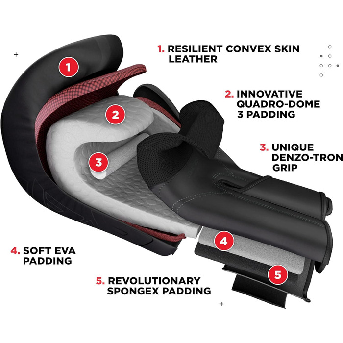 Дитячі боксерські рукавички RDX спарингу кікбоксингу муай-тай, шкіряні рукавички Maya Hide, боксерські рукавички з боксерською грушею, рукавички для кікбоксингу MMA Black 6oz (чорний, 8 унцій)