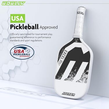 Ракетка для піклболу WOWLLY Graphite Pickleball SX5 Honeycomb, Comfort Grip, схвалено USAPA