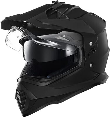 Мотошолом ILM Dual Sport Adventure з сонцезахисним козирком, сумісний з Pinlock, ECE, для мотокросу, квадроцикла, оффроуд WS902