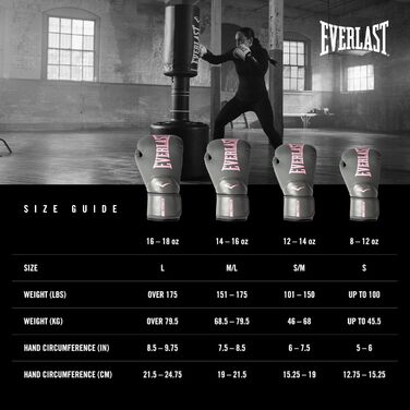 Жіночі боксерські рукавички Everlast Elite Prostyle 8oz, сірі/рожеві