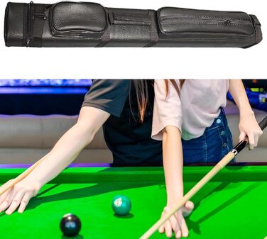 Сумка для більярду Dickly Pool Cue Bag 4 отвори Футляр для зберігання більярду Легкий захисний тримач Сумка з PU шкіри (9 отворів чорна)