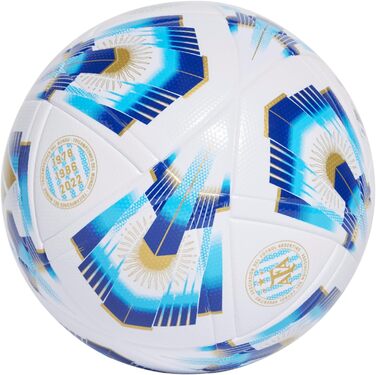 М'яч для футболу adidas Аргентина Ліга, розмір 4, білий/блакитний/золотий, унісекс