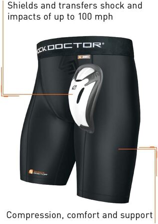 Шорти компресійні ShockDoctor Bioflex Cup XL Black чоловічі