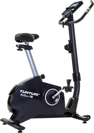 Велотренажер Tunturi FitCycle 50i/70i з LCD монітором Ергометр з додатком (Tunturi Routes & Zwift) Домашній тренажерний велосипед на 32 кроки, датчик серцевого ритму, вантажопідйомність 150 кг Tunturi Fitcycle 70i