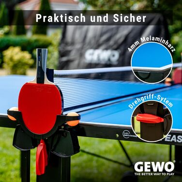 Стіл для настільного тенісу GEWO AWR Easy Outdoor - стійкий до погодних умов