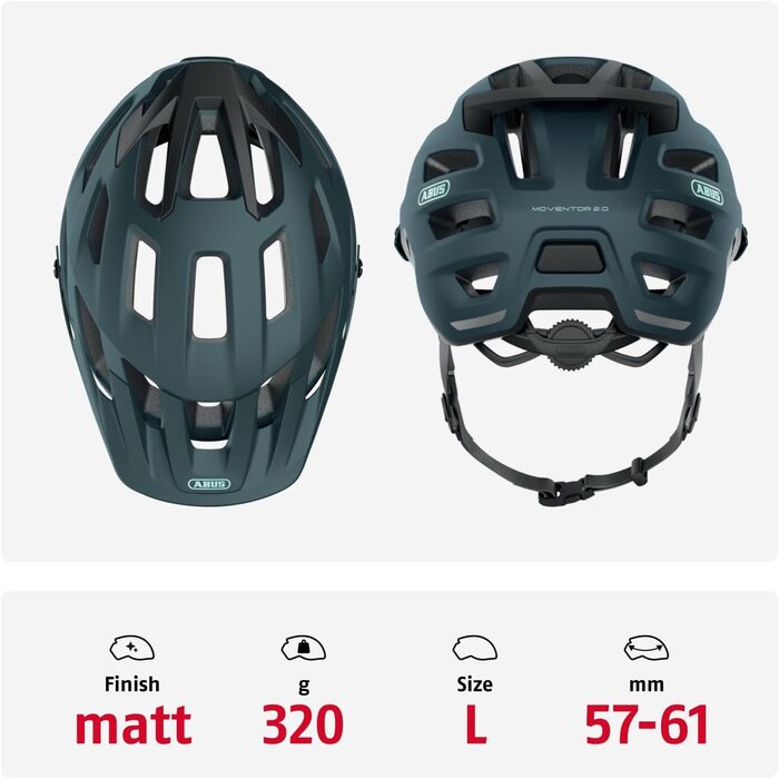 Велосипедний шолом ABUS Moventor 2.0 для MTB, універсальний, комфортний, для чоловіків і жінок, для гірського велосипеда
