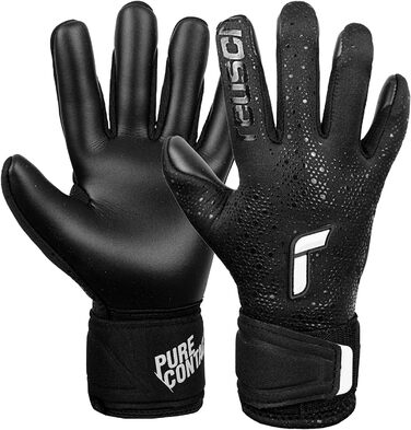 Воротарські рукавички Reusch Boys Pure Contact Junior Unisex з Grip Infinity, для футбольних рукавичок, діти 6+, чорні