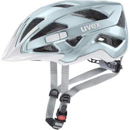 Велосипедний шолом uvex active для жінок і чоловіків, розмір 56-60 см, aqua white, регульований, з можливістю встановлення LED-світла, універсальний захист