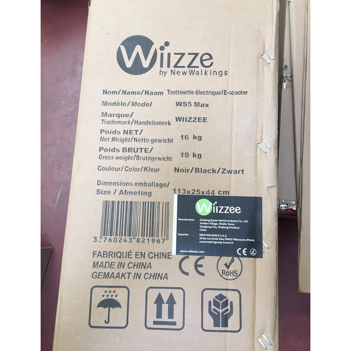 Скутер WIIZZEE WS5 MAX, 500 Вт, до 40 км, Спортивний, Чорний