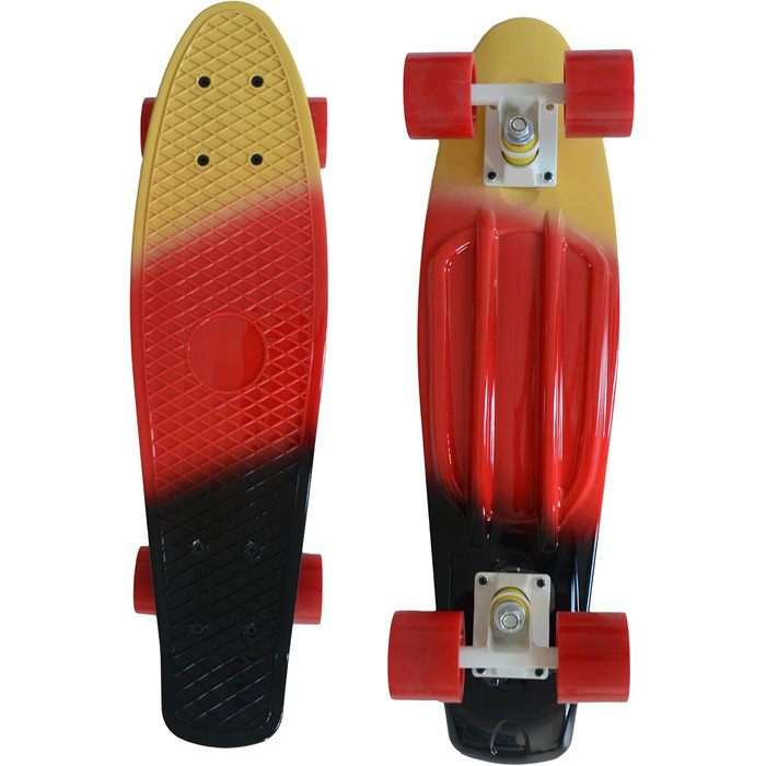 Міні-скейтборд MUWO Cruiser Penny Board, PU колеса, 55 см, червоний