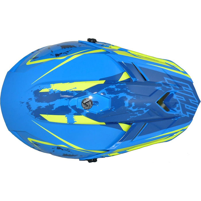 Мотошолом protectwear Crosshelm Endurohelm R710X, синьо-жовтий