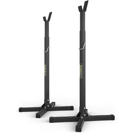 Marbo Sport стійки для присідань з довгою штангою SG-10, пара, регульовані, для силових тренувань, фітнесу, чорні
