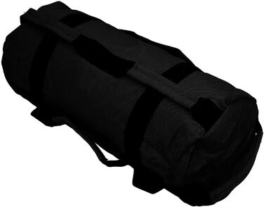 Спортивна сумка Septpenta Sturdy Sandbag, 6 ручок, тренувальний мішок з піском з підкладкою, багатофункціональна фітнес-вага для важкої атлетики, передні присідання, веслування в нахилі, біг на спині чорний