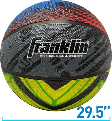 Гумовий баскетбольний м'яч Franklin Sports Grip-Rite 100