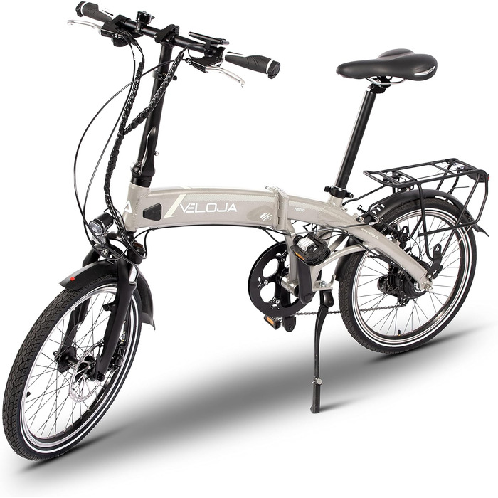 Електровелосипед складаний VELOJA Ebike 20" 250Вт 100км 9-шв 21кг ЄС