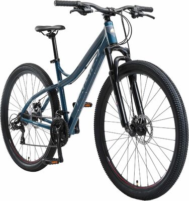 Алюмінієвий гірський велосипед BIKESTAR Hardtail Shimano 21 швидкісна трансмісія, дискові гальма 26, 27.5, 29 дюймові шини 16, 17, 18 дюймова рама Alu MTB СПРОБУЙТЕ 29 ДЮЙМІВ БЕЗ РИЗИКУ Дискові гальма синій і сірий