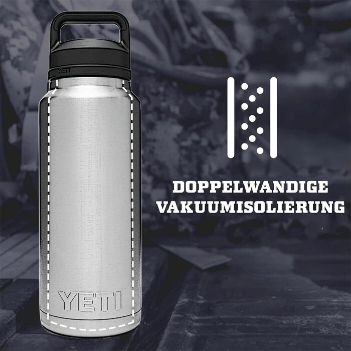 Термобутилка YETI Rambler з кришкою Chug, чорна, 760 мл