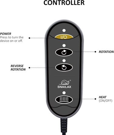 Масажер Snailax Shiatsu 2-в-1 для ніг/спини з теплом